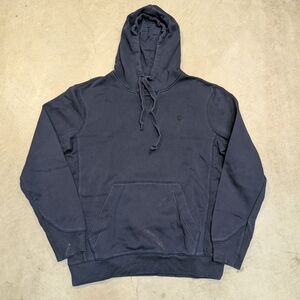 G-Star Raw Originals Hoodie Mens L Flaws Navy Pullover